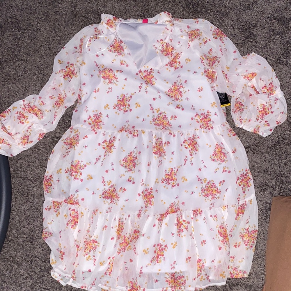 White floral dress